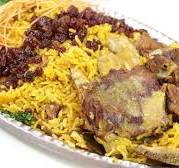 غذای قوزی عربی با گوشت بره و برنج معطر