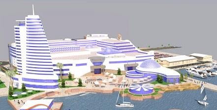 نمایی از شهر و بندر در حال توسعه در قشم