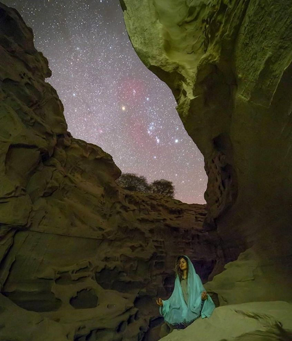 نمايي از آسمان قشم در شب هاي بدون ماه