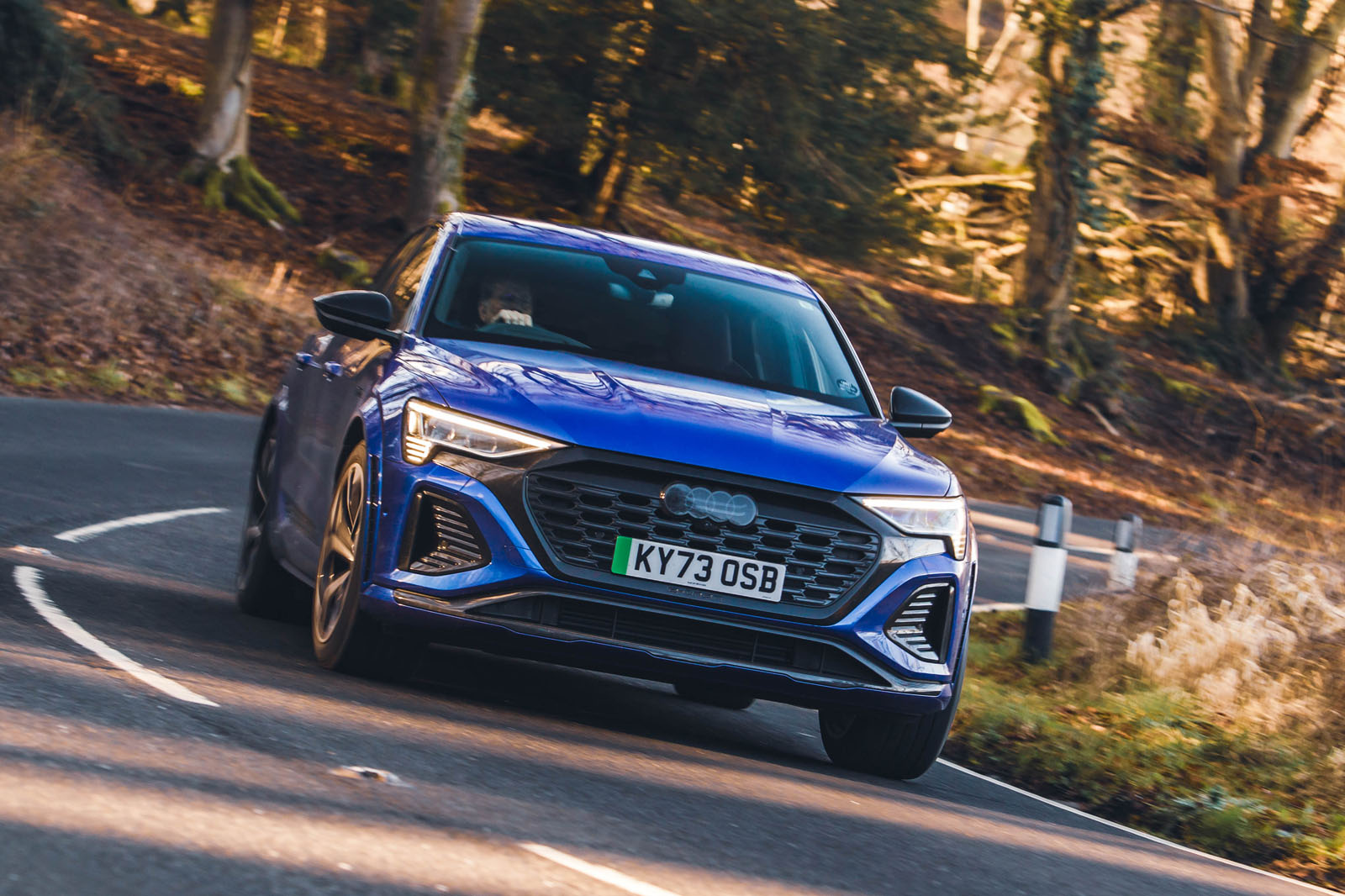 نمای دینامیک جلو-کناری آئودی SQ8 e-tron