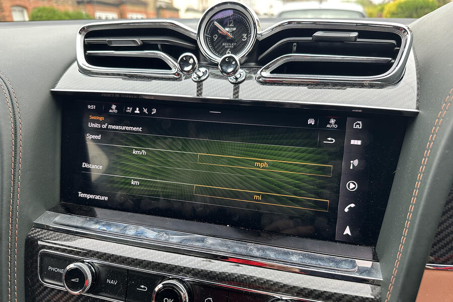 تغییر واحد سرعت بنتلی بنتایگا به کیلومتر