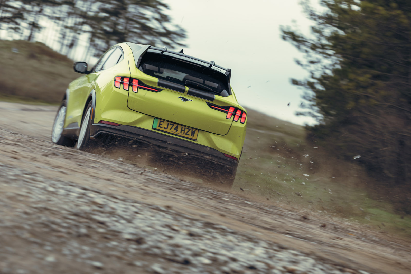 عبور Mach-E Rally از مسیر سنگی