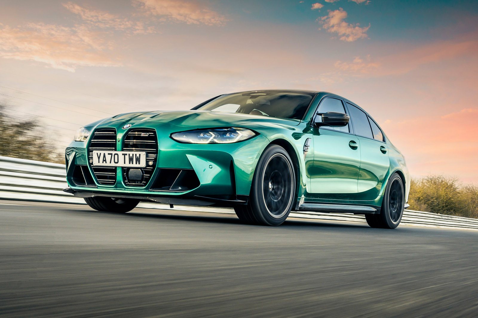 بررسی اولیه بی ام و M3 Competition 2021 در انگلستان نمای جلو